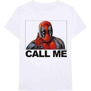 Marvel Deadpool Heren Tshirt -M- Deadpool Call Me Wit