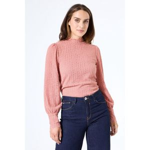 GARCIA - Longsleeve - Roze - Effen T-shirt - Lange Mouw