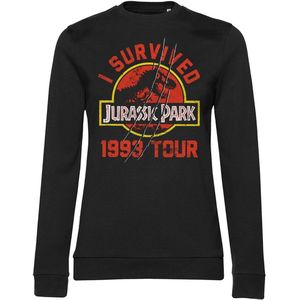 Jurassic Park 1993 Tour Girly Damen Sweatshirt Sweatshirt Black-S