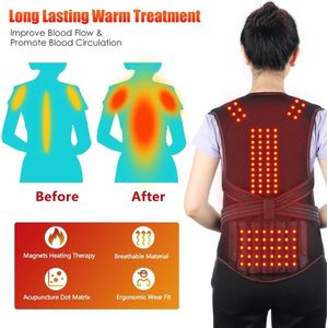 118 Magneet Verwarmd Vest L Acupoint Rug Brace & Rugsteun Gewricht, Schouder Taille en Rugproblemen- Magneet Therapie Ontspannen- Klittenbandriemen- Verbeterd Bloedcirculatie- Spier & Rug Pijn Verlichten- Warming Body L tailleomtrek 84-97cm 60-72 kg)