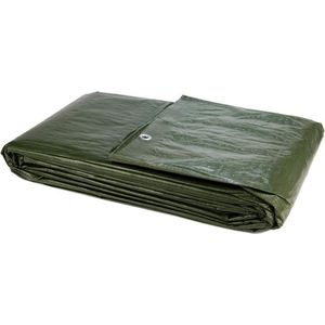 Afdekzeilwinkel - 8x12 groen 150gr afdekzeil met zeilringen - bouwzeil