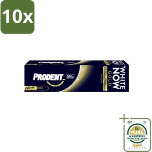 10 x Prodent – Tandpasta – White Now Gold – 75 ml - Grootverpakking - Koffiezetapparaat