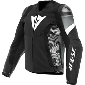 Dainese Avro 5 Leather Jacket Black White Anthracite 48 - Maat - Jas