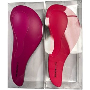 2x Inebrya Brush Anti-Klit Pink en Fuchsia