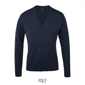 SOL'S Men´s Golden V-Neck Knitted Cardigan L418 - Navy - 3XL