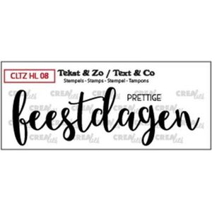 Stempel - Crealies Tekst & Zo Dutch text stamp prettige feestdagen - 1 stuk