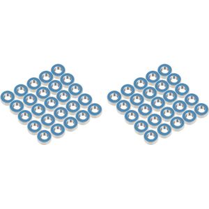 50 Stuks Set Afgedichte Kogellagers MR115-2RS Blauw Metaal Rubber 5 * 11 * 4mm - Industrieel Gebruik .