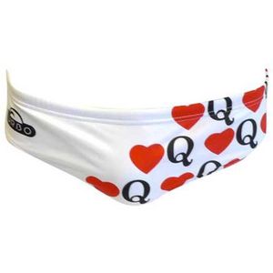 Turbo Q Corazones - Zwemslip - Wit - 7-8 Years - Jongens
