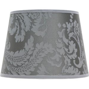 Licht-Erlebnisse - Willow - Lampenkap voor tafellamp - E14 - van - Plastic bedekt met stof - in - zilver