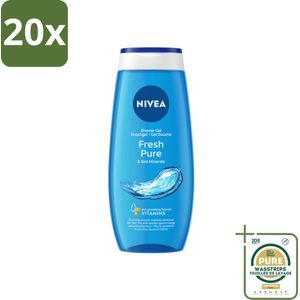 20 x NIVEA - Douchegel - Frisse Puurheid - Verfrissende Huid - 250 ml - Grootverpakking - Douchegel - Huidverzorging - Frisse Huid - Vitamine C - Vitamine E
