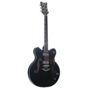 Gretsch G6636-RF Richard Fortus Signature Falcon Centerblock V-Stoptail Black - Semi-akoestische Custom gitaar