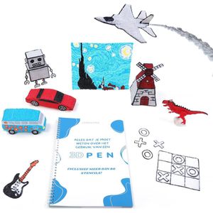 LunaLuxa - Alles wat je moet weten over je 3d pen - inclusief 80 pagina's aan stencils - 3D-pen stencil boek