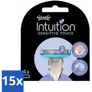 Wilkinson - Navulmesjes Intuition Sensitive Touch - Met Aloe Vera - 3 scheermesjes - Bulkverpakking - 15 stuks