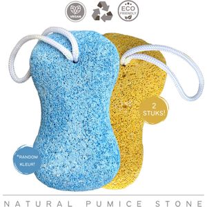 2 STUKS Natuurlijke Puimsteen voetsteen  - Eelt - Pumice Stone - 100% Natuurlijk