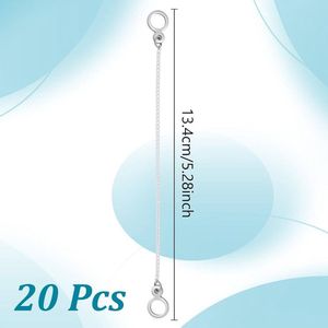 Platina kledingkettingen - set van 10 - roestvrij staal - 134 mm