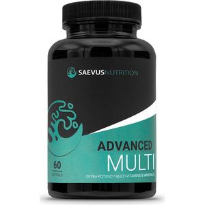 Saevus Nutrition - Advanced Multivitaminen - 32 Vitaminen Mineralen - 60 tabletten - Actieve Vrouw - Man - Weerstand - VEGAN - GMO vrij - Multivitamine