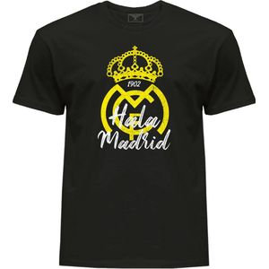 Real Madrid Casual Black T-Shirt Hala Madrid Print High Quality 100% Cotton t-shirt
