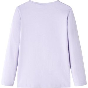 Kindershirt lange mouwen - Lichtlila - Maat 104