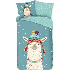 Warme flanel kids dekbedovertrek Yorick - 140x200/220 (eenpersoons) - vrolijke uitstraling - heerlijk zacht en comfortabel - donsachtig laagje - ademend en huidvriendelijk - ideaal voor de kinderkamer