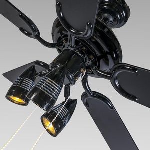 QAZQA Mistral - Plafondventilator met Lamp - 3 Lichts - 1100 Mm - Zwart - Woonkamer - Slaapkamer