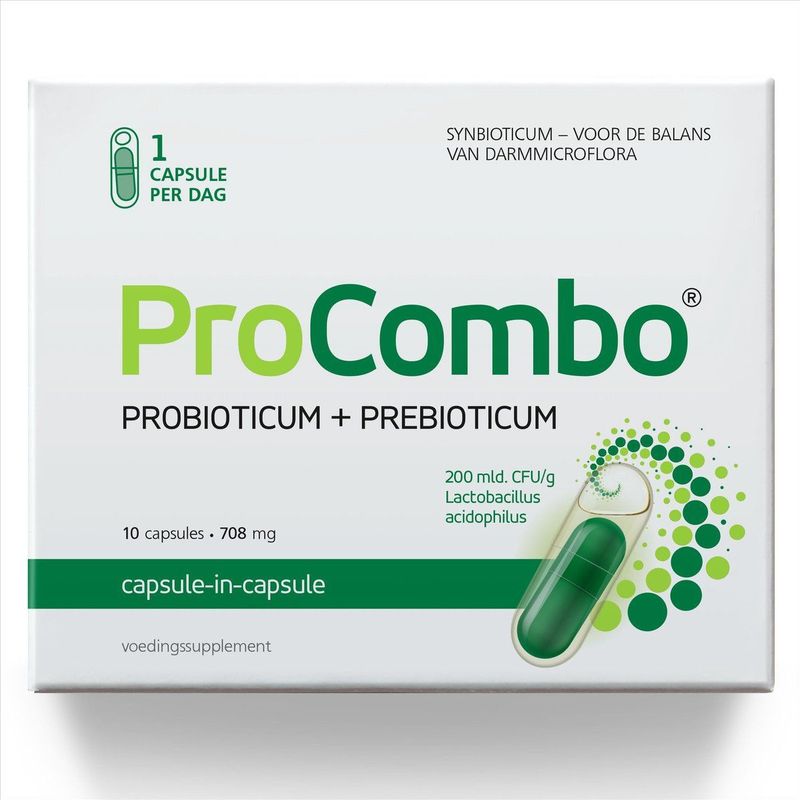 ProCombo - Synbioticum - 1 Capsule per Dag - Verpakking van 10 - 200 miljard CFU/g
