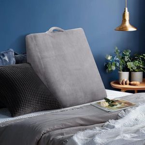 Multifunctioneel traagschuim wigkussen - steunkussen beige.