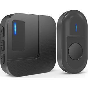 Draadloze deurbel, draadloos bereik, waterdich, deurbel met verschillende beltonen, 5 volumes,