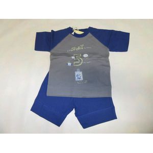 Petit bateau - Zomer pyjama - Jongen - Grijst / blauw - Sport -  6 jaar  114