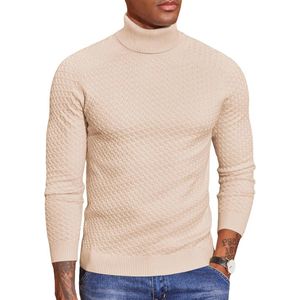 Heren Coltrui met Hoge Hals en Lange Mouwen - Gebreide Wintertrui voor Casual en Zakelijk Gebruik