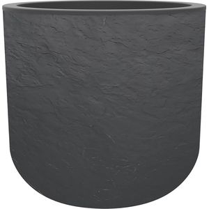 Ronde Pot 40 cm 325 L - Decor Imitatie Steen - Wateropslagzone - Antracietgrijs - Grote Diameter
