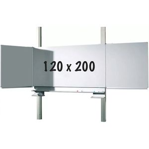 Whiteboard Deluxe - Magnetisch - In hoogte verstelbaar - Vijfzijdig bord - Schoolbord - Eenvoudige montage - Geëmailleerd staal - Groen - 120x200cm