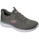 Instappers - Olijfgroen - Textiel - Laag