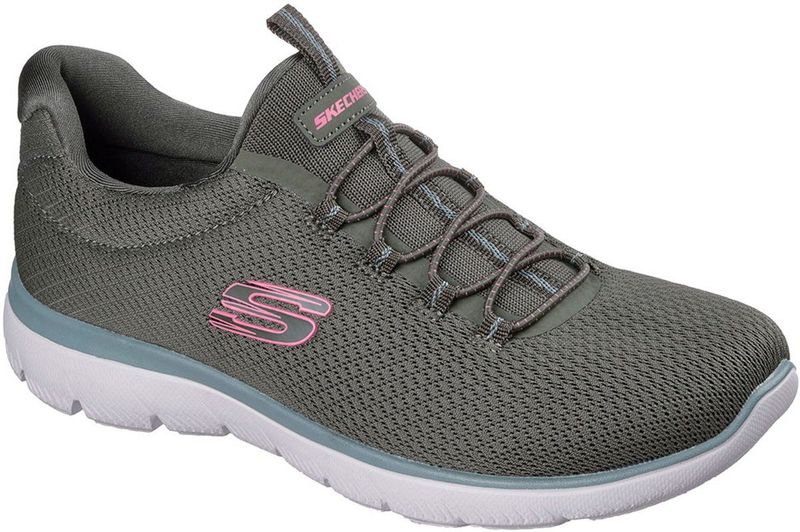 Instappers - Olijfgroen - Textiel - Laag