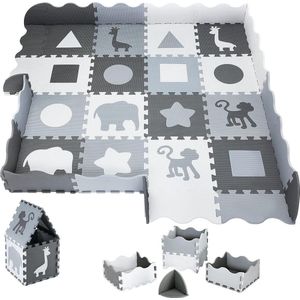 150 x 150 cm reukloze babymat voor jongens en meisjes - grote puzzelmat voor kinderen - educatieve mat met geur