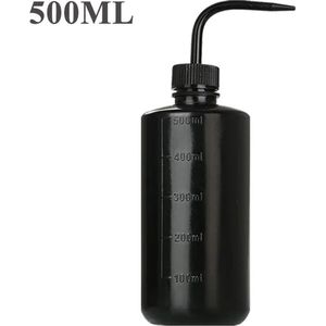 1x Spoel Fles Doseer Knijpfles Tattoo Squeeze Bottle voor Groene Zeep, Water of Desinfectiemiddel 500mlZwart | Professionele Tatoeage, Beauty, PMU, Salon, Wimper, Kappers Barbier Studio Spuitfles | Plantenspuit | Waterfles | Hairdressing |