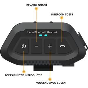 Intercom Motor Helm - Motor Communicatie Handsfree - Motorhelm Headset Waterdicht Bluetooth Draadloos - Zwart/Zachte Microfoon