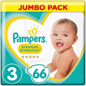 Pampers Premium Protection - Maat 3 (Midi) 6-10 kg - 66 Stuks - Luiers