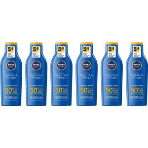 Nivea | 6 x SUN Zonnebrand - Zonnebrandmelk SPF 50 200 ml | Protect & Hydrate