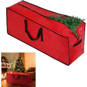 Kerstboomtas Oxford Doek Opvouwbare Kerst Opbergtas voor het Opbergen van Kerst Gebruiksvoorwerpen Rood