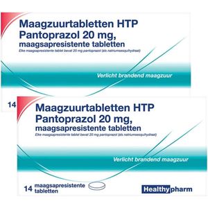 Healthypharm Maagzuurtabletten Pantoprazol 20mg - 2 x 14 tabletten