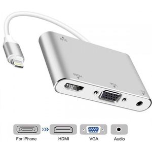 ONTEN Digitale AV Adapter Geschikt voor: iPhone Lightning kabel naar HDMI + VGA - Dongle | OTN-7585C