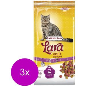 Lara Adult Sterilized Kip&Eend - Kattenvoer - 3 x 2 kg