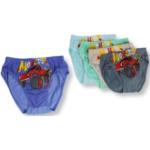 Jongens slips - 4-Pack - Monstertrucks - 3/4 Jaar