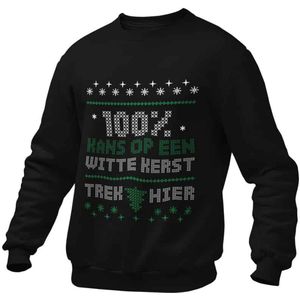 AGRIFANS® Kans op een Witte Kerst - Heren Hoodie - S
