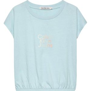 Calvin Klein Jeans Gradient Flock Bxy T-shirt Met Korte Mouwen Blauw 10 Years Meisjes