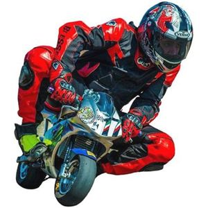 Mini Motorpak voor Kinderen - Professioneel Leer en CE-Beschermers - Rood/Zwart 2XL (12-13 jaar)