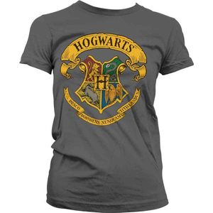 Harry Potter Dames Tshirt -XL- Hogwarts Crest Bruin
