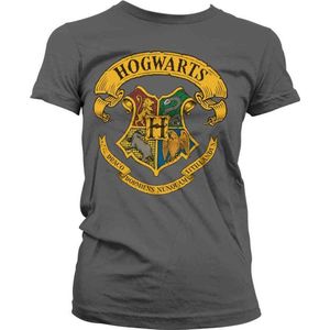 Harry Potter Dames Tshirt -L- Hogwarts Crest Bruin