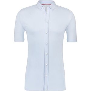 Desoto - Overhemd Korte Mouw Lichtblauw 051 - Heren - Maat L - Slim-fit