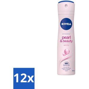 NIVEA – Deodorant Spray – Pearl & Beauty – 150 ml - Voordeelverpakking - 12 stuks